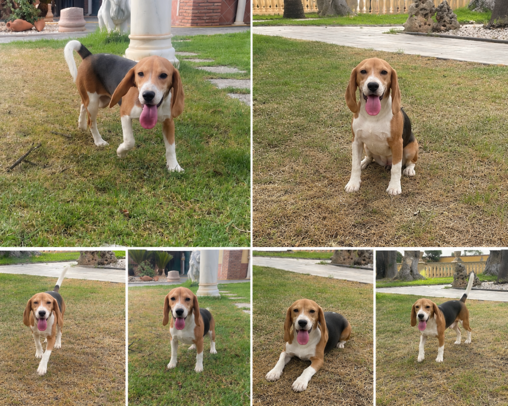 Cachorro de raza beagle color tricolor tipo