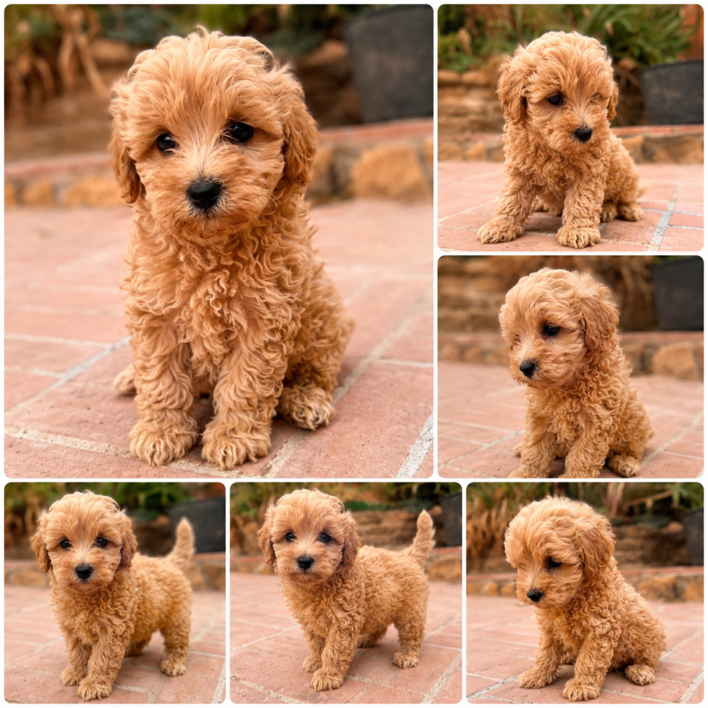 Cachorro de raza Maltipoo color Crema tipo