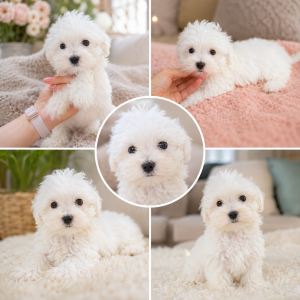 Cachorro de raza Bichón Maltés color Blanco tipo 3/4kg