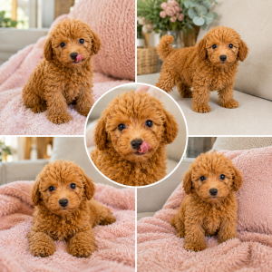 Cachorro de raza Maltipoo color Rojo tipo 3/4kg