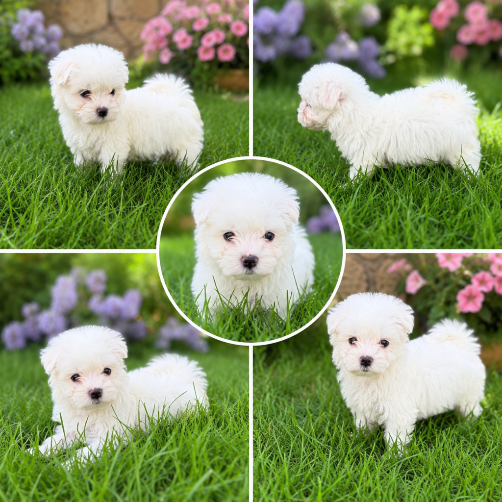Cachorro de raza Bichón Maltés color Blanco tipo 3/4kg