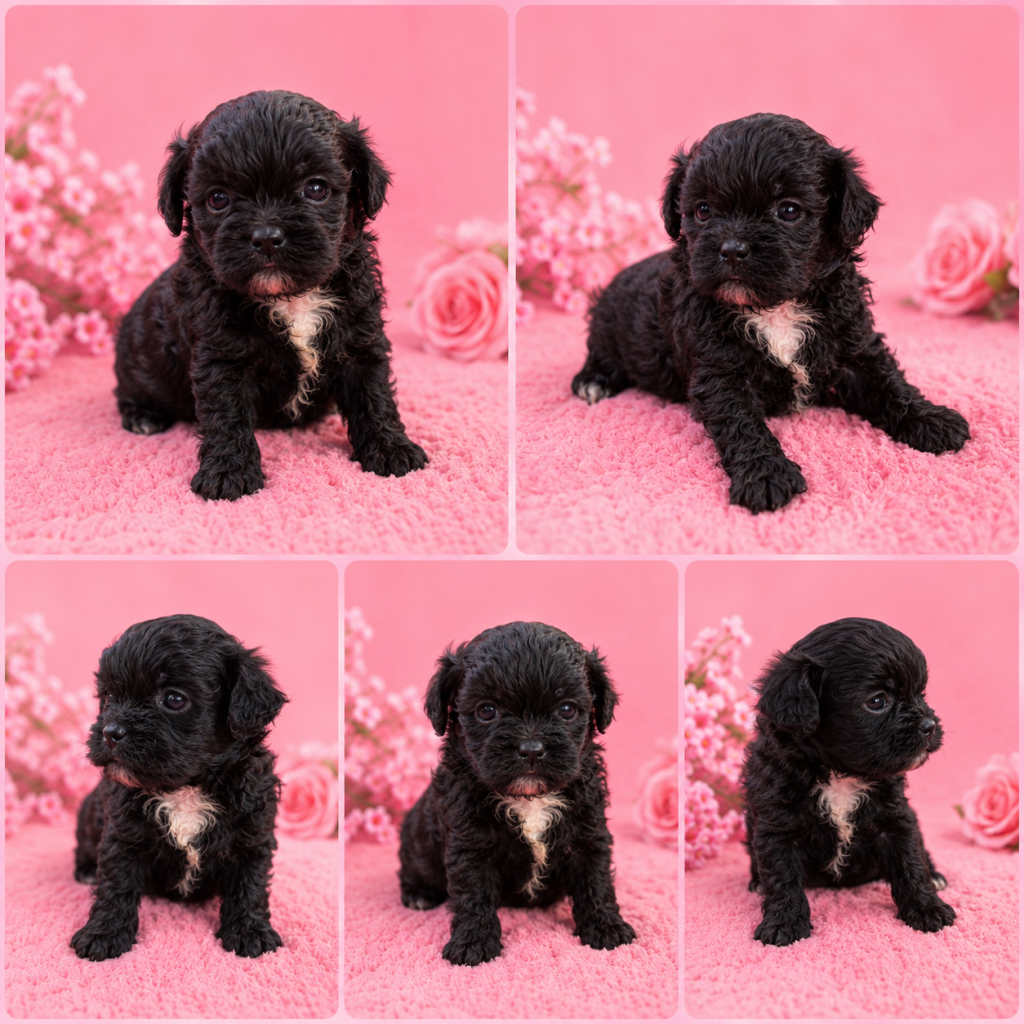 Cachorro de raza Maltipoo color Negro tipo Un cachorro pensado para quien busca calidad, exclusividad y belleza, no simplemente un Maltipoo más.