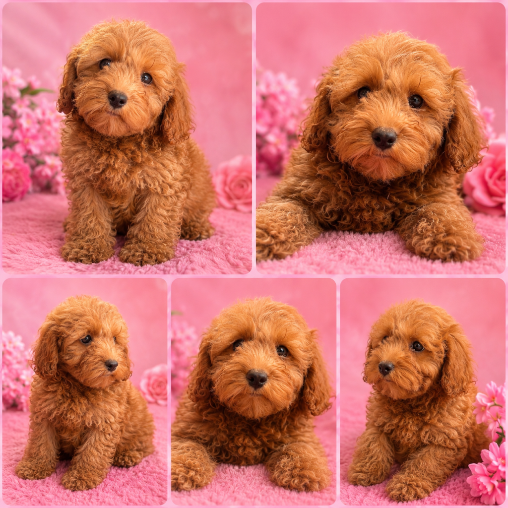 Cachorro de raza Maltipoo color Rojo tipo 6kg de adulta
