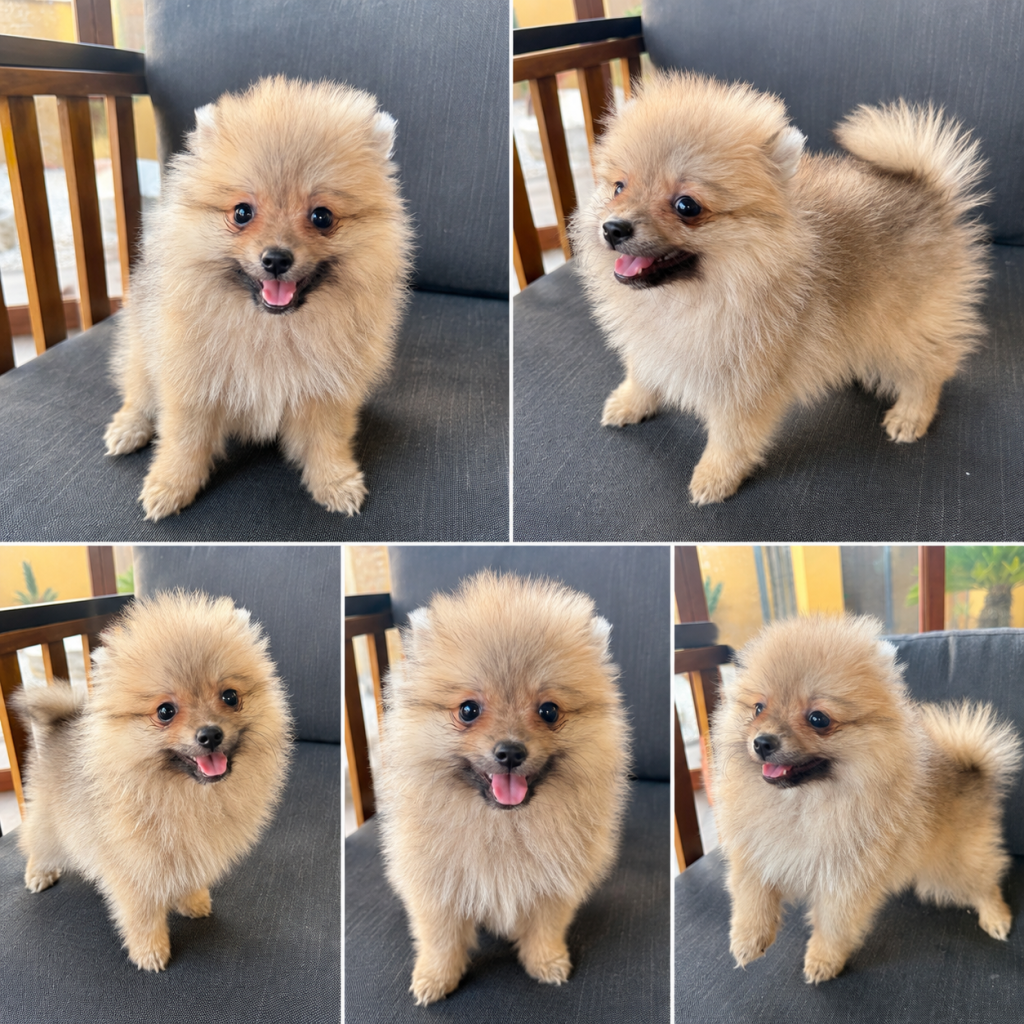 Cachorro de raza Pomerania color Sable tipo Destaca por su precioso y abunda pelaje, además de por su carácter sociable, cariñoso y juguetón.
