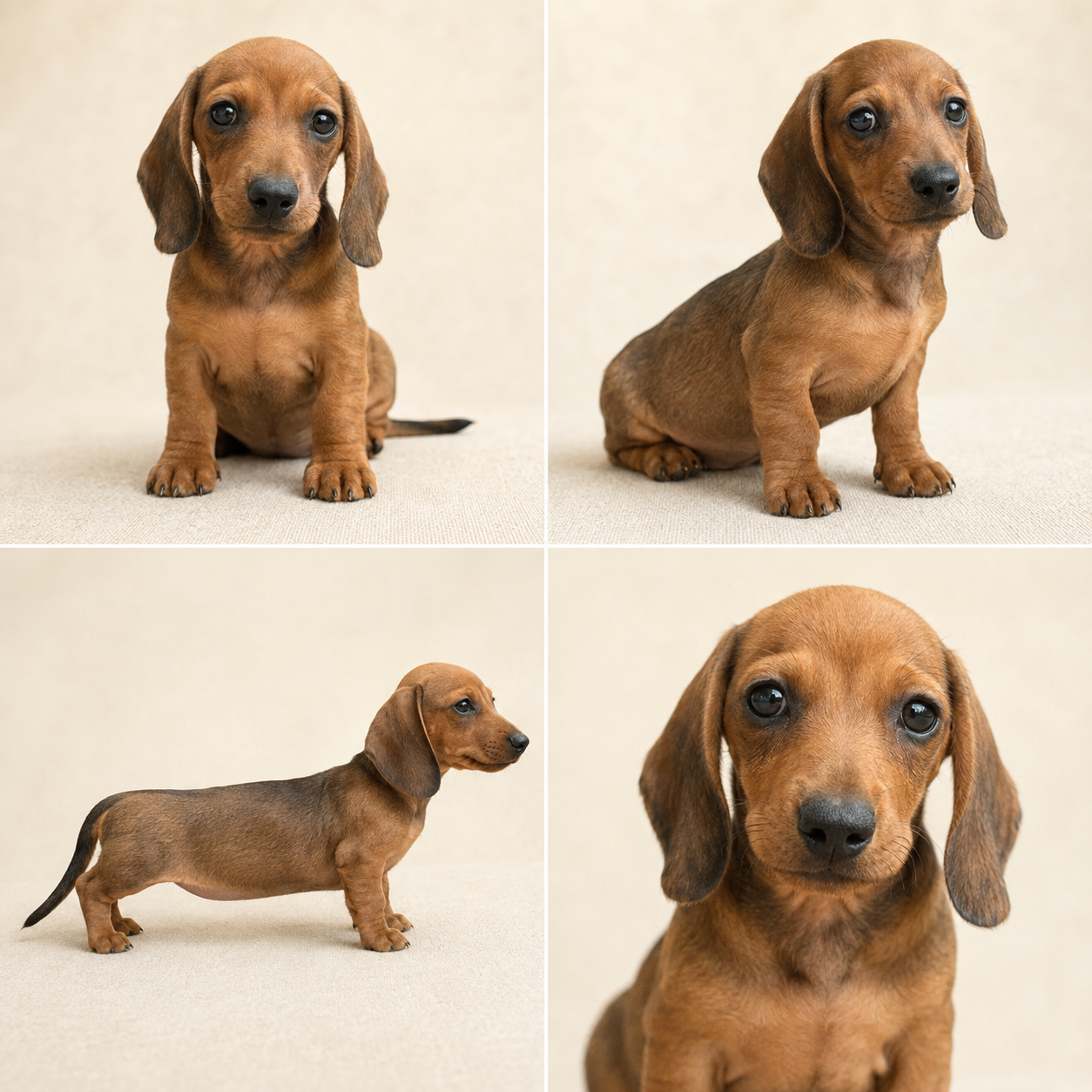 Filhote de Dachshund preto e castanho