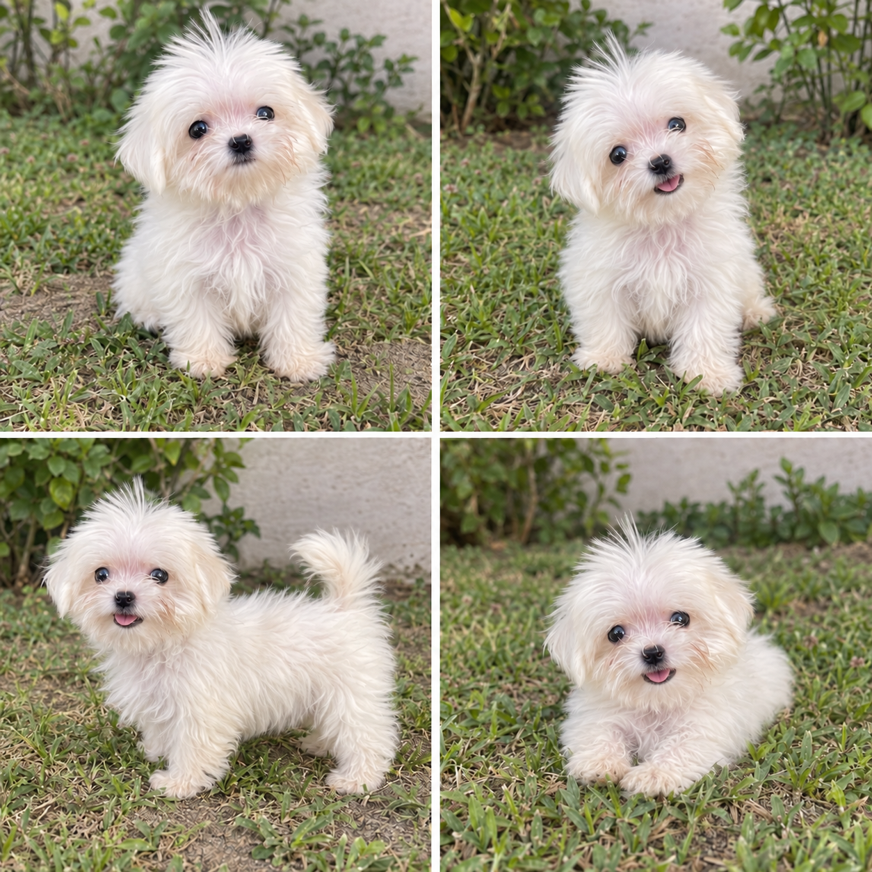 Cachorro Bichón Maltés Blanco Mini toy