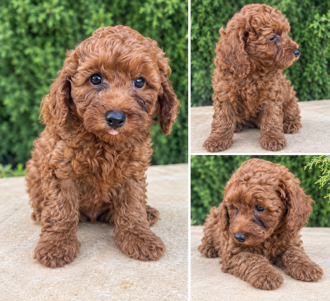 Cachorro Caniche Roja Enano. Pesará 5 o 6 kg de adulto