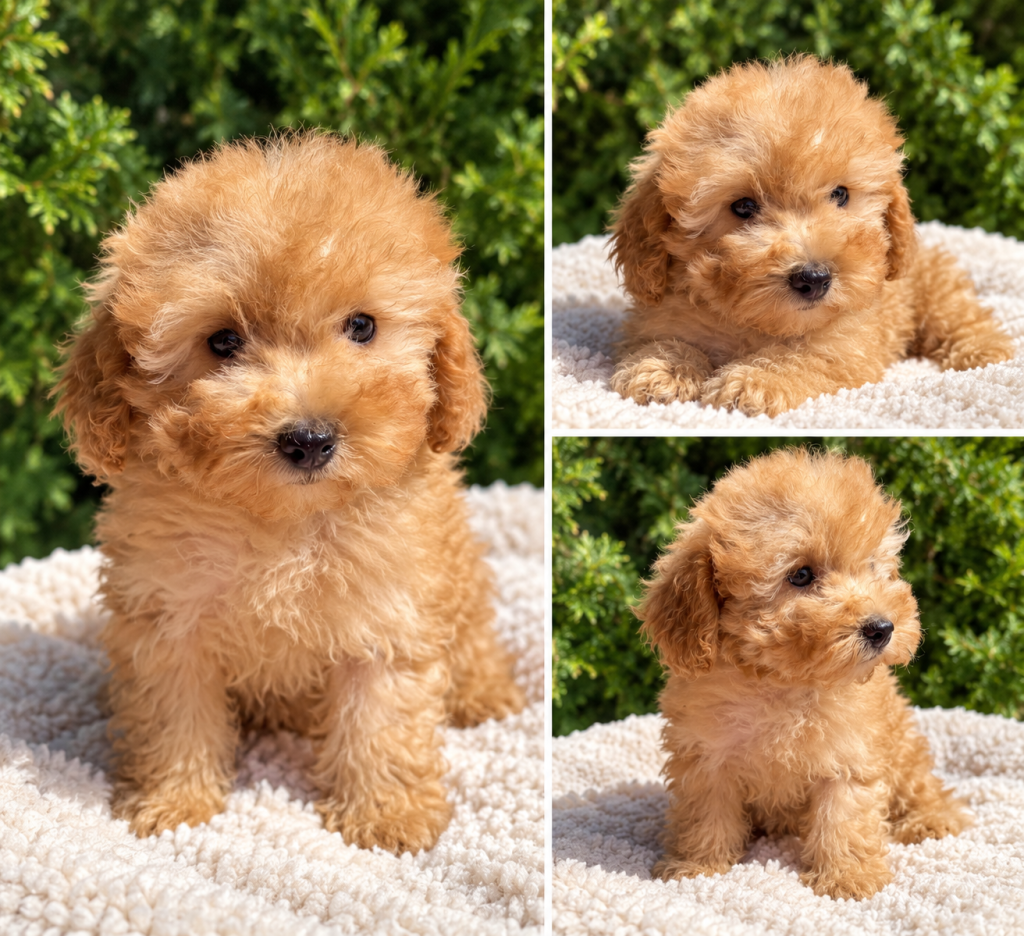 Cachorro de raza Maltipoo color Dorada tipo Pesará 4-5kg de adulto