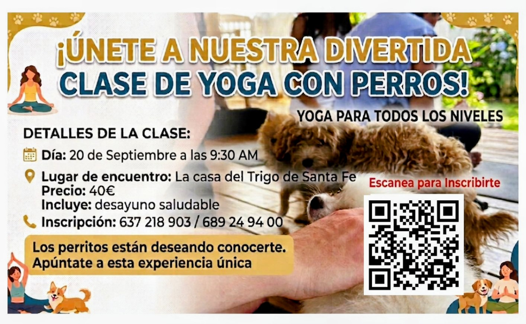 yoga con perritos granada 2026